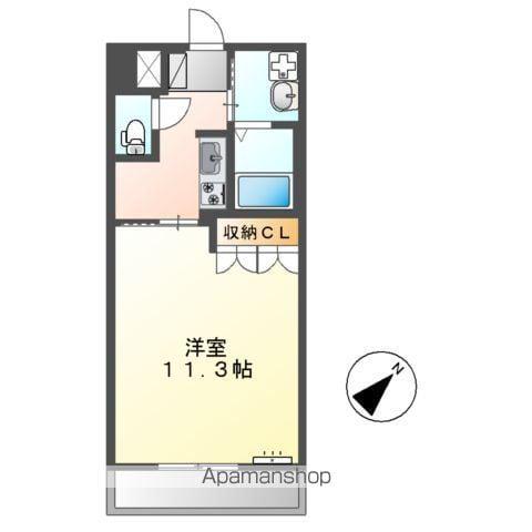 クリオネⅠ(1K/2階)の間取り写真