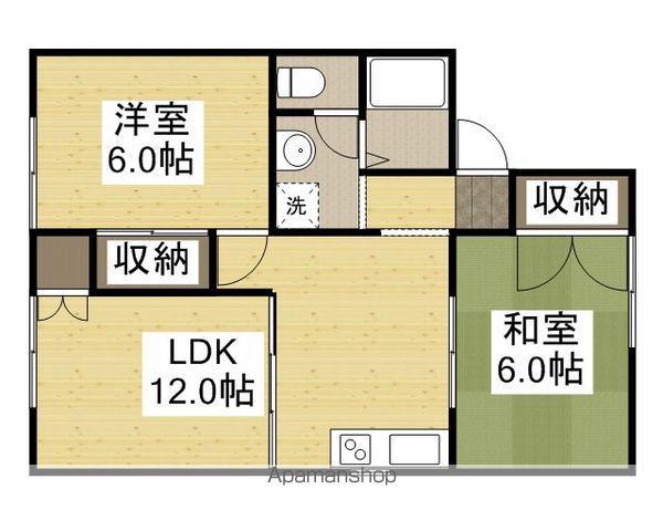 コーポラス円山A棟(2LDK/2階)の間取り写真