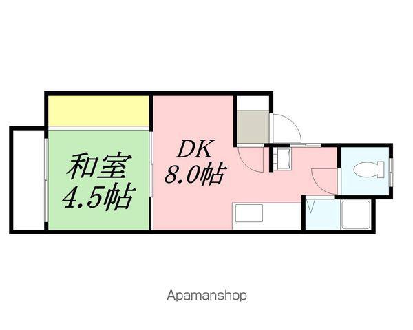 パークコート中島町(1DK/3階)の間取り写真