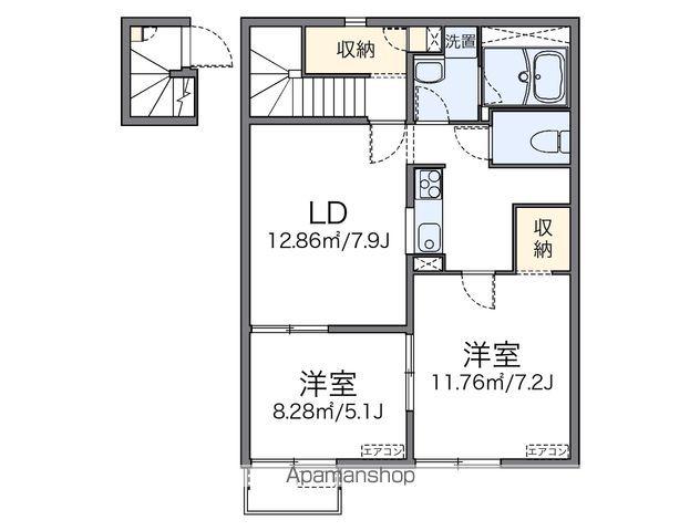 レオネクストサカエ(2LDK/2階)の間取り写真
