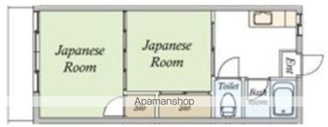 クロノス犬目町(2K/2階)の間取り写真