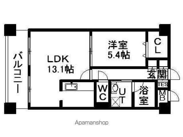 ラフォーレ札幌(1LDK/5階)の間取り写真