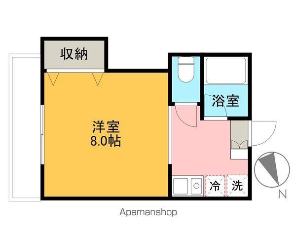 パステルⅡ(1K/2階)の間取り写真
