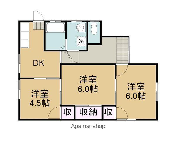 予讃線 伊予富田駅 徒歩22分 1階建 築38年(3DK)の間取り写真