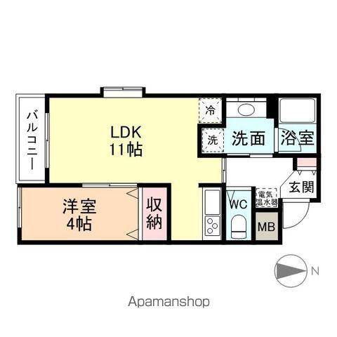 アムゥール新庄(1LDK/3階)の間取り写真