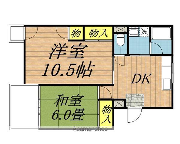 コーポ小林Ⅱ(2DK/3階)の間取り写真