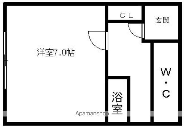 SANGA(ワンルーム/2階)の間取り写真