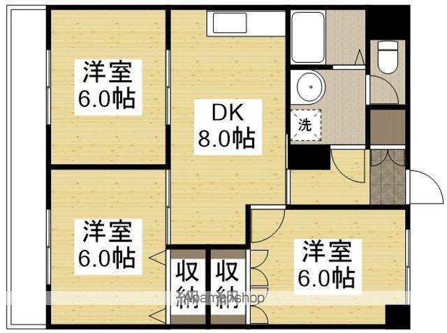 ブライトン円山(3DK/2階)の間取り写真