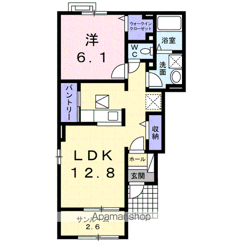 ドメーヌ・T(1LDK/1階)の間取り写真