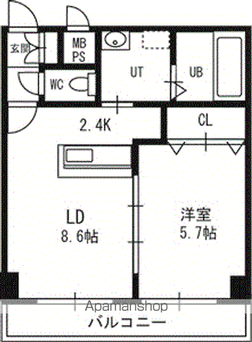 レゾ札幌(1LDK/7階)の間取り写真