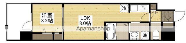 S-RESIDENCE東千田公園ALESIA(1LDK/11階)の間取り写真