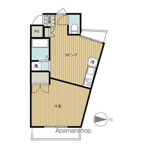エクセルハイツ(1LDK/2階)の間取り写真