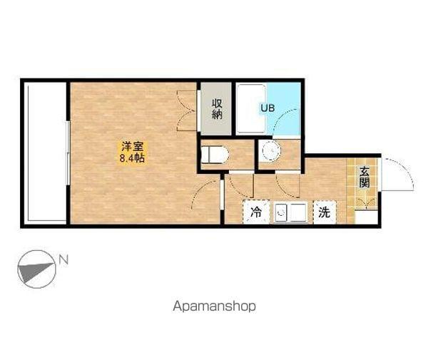 ピュアⅤ(1K/1階)の間取り写真