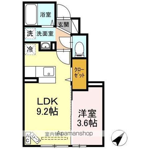 セジュールKⅤ(1LDK/1階)の間取り写真