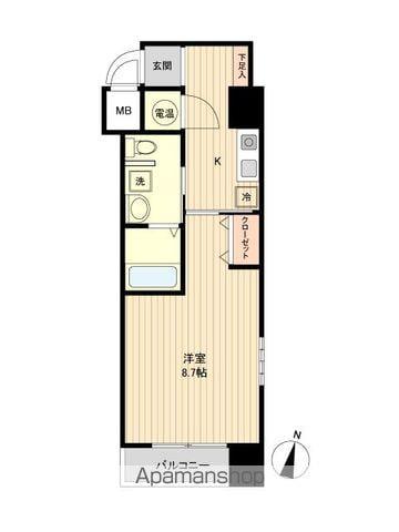アントラ立町(1K/6階)の間取り写真