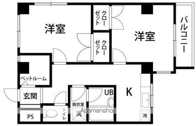 NOOK M-16(2K/2階)の間取り写真
