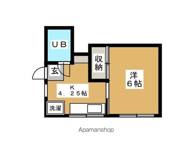 山七荘(1K/1階)の間取り写真