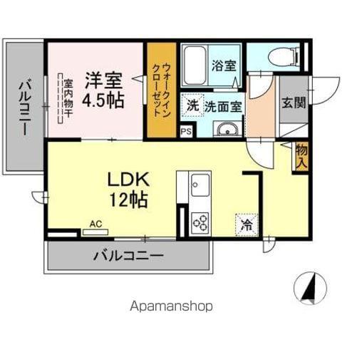 ルミナス和白(1LDK/3階)の間取り写真