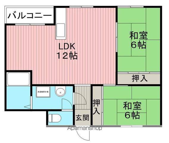草野22号館(2LDK/3階)の間取り写真