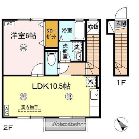 メゾン・プラネッツ(1LDK/2階)の間取り写真