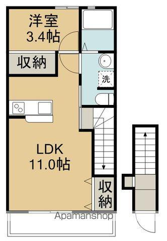 RASS平成(1LDK/2階)の間取り写真