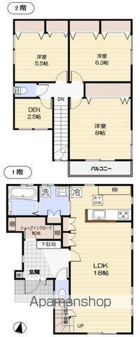 京王電鉄京王線 上北沢駅 徒歩5分 2階建 築69年(3SLDK)の間取り写真