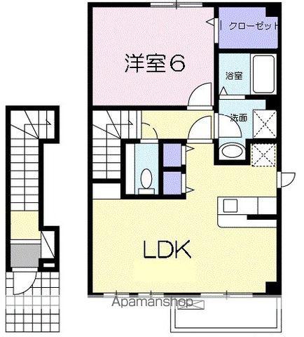 サン・サプリーム(1LDK/2階)の間取り写真