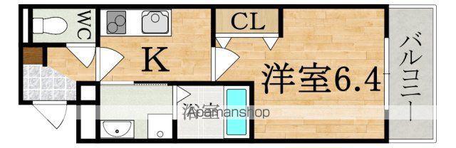 クレアール郡山I(1K/2階)の間取り写真