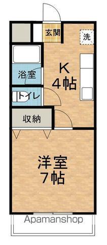 ハイツ安曇野2(1K/2階)の間取り写真