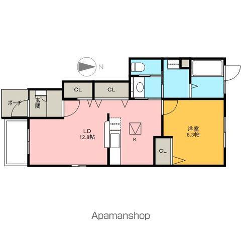 KハウスⅣ(1LDK/1階)の間取り写真