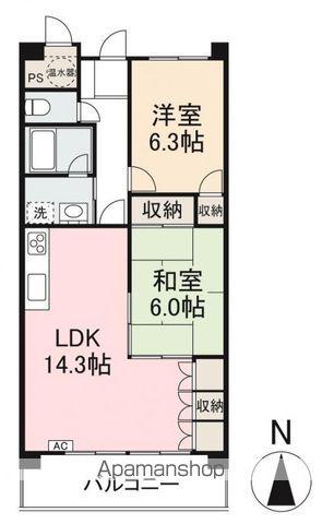 TADコンフォート大内(2LDK/2階)の間取り写真