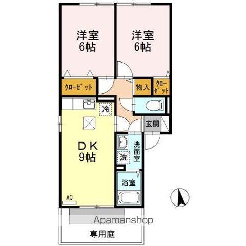 アーバンハイツ28(2DK/1階)の間取り写真