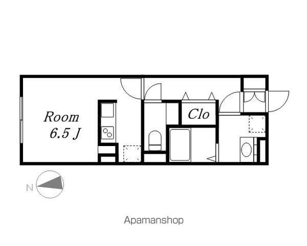 LUORE城西(ワンルーム/3階)の間取り写真