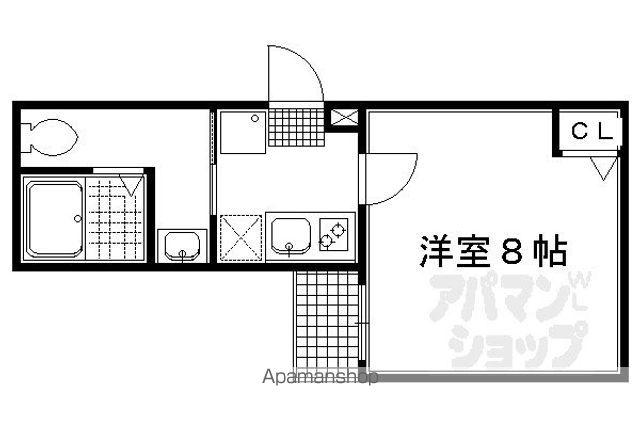 フラッティ下立売(1K/3階)の間取り写真