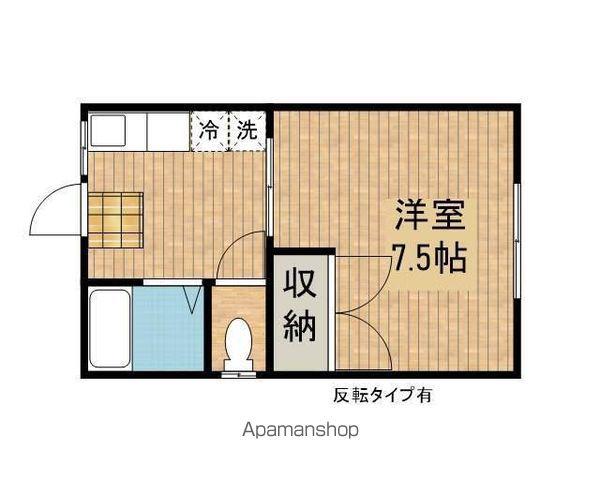 ヴィラ山王(1K/2階)の間取り写真