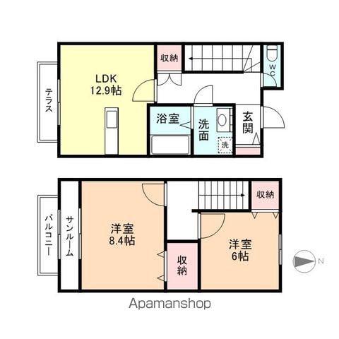 スプリーム堀川(2LDK)の間取り写真