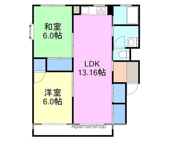 ステイトリーハウス(2LDK/2階)の間取り写真