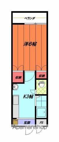 メゾンドインカルシ(1K/2階)の間取り写真