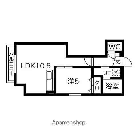 TURAN N20(1LDK/2階)の間取り写真