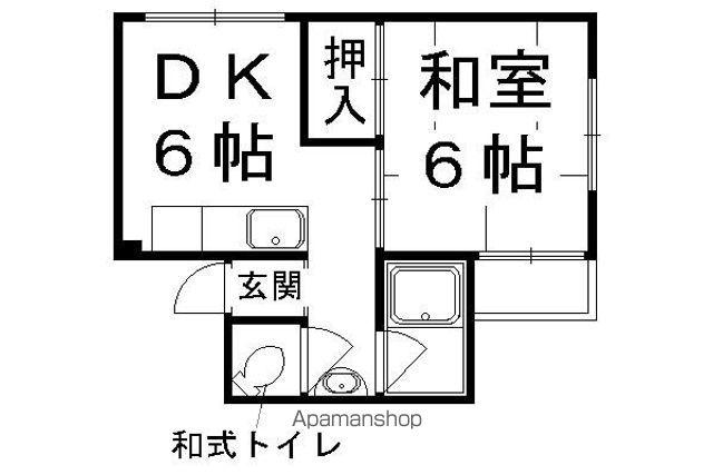 御土居マンション(1DK/1階)の間取り写真