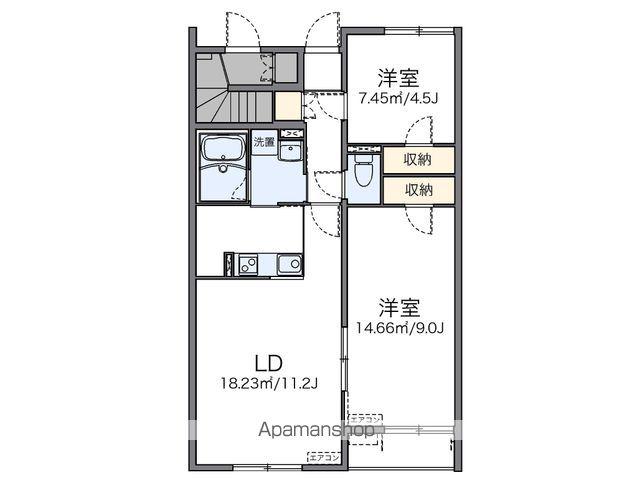 レオネクストジュヌ エルブ(2LDK/1階)の間取り写真