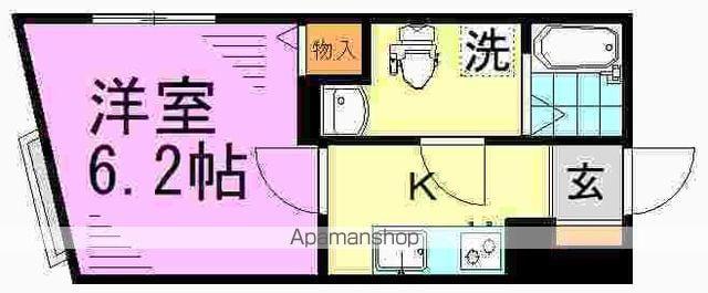 BLUE PALETTE 高円寺(1K/3階)の間取り写真