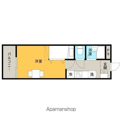 レオパレスレオン米山(1K/3階)の間取り写真