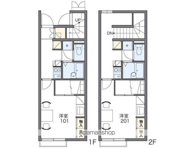 レオパレス 南の風Ⅲ(1K/1階)の間取り写真