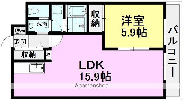 エトワール21(1LDK/1階)の間取り写真