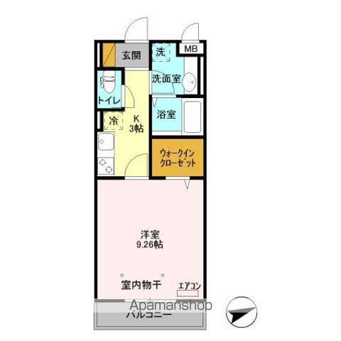 ETERNO HARU(1K/3階)の間取り写真