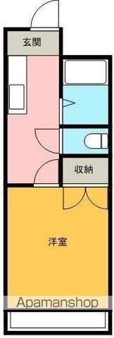 スカイパレス福島A(1K/3階)の間取り写真