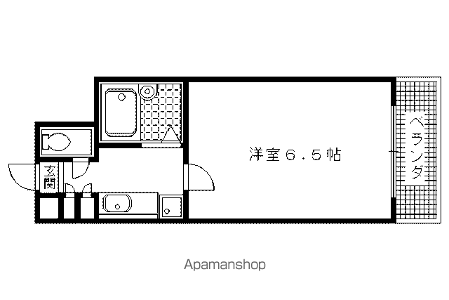 ピラーズ北山(1K/2階)の間取り写真