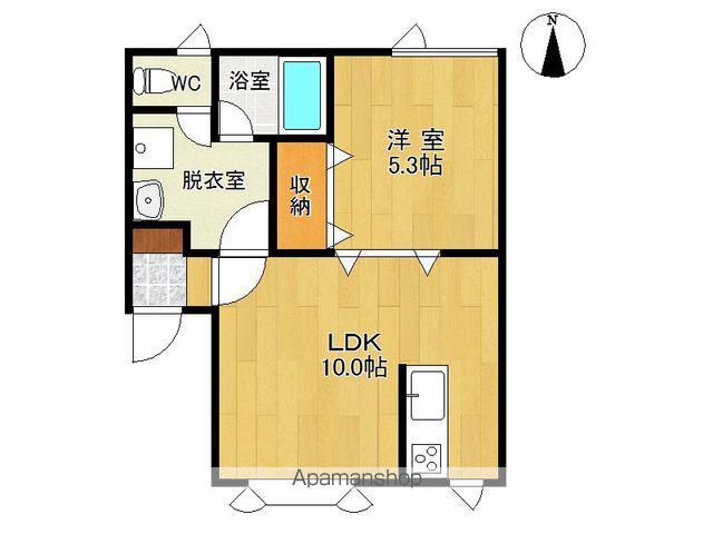根室本線 帯広駅 バス乗車時間:30分 看護学院バス停で下車 徒歩1分 2階建 築30年(1LDK/2階)の間取り写真