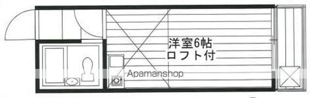 パインハイム(ワンルーム/2階)の間取り写真